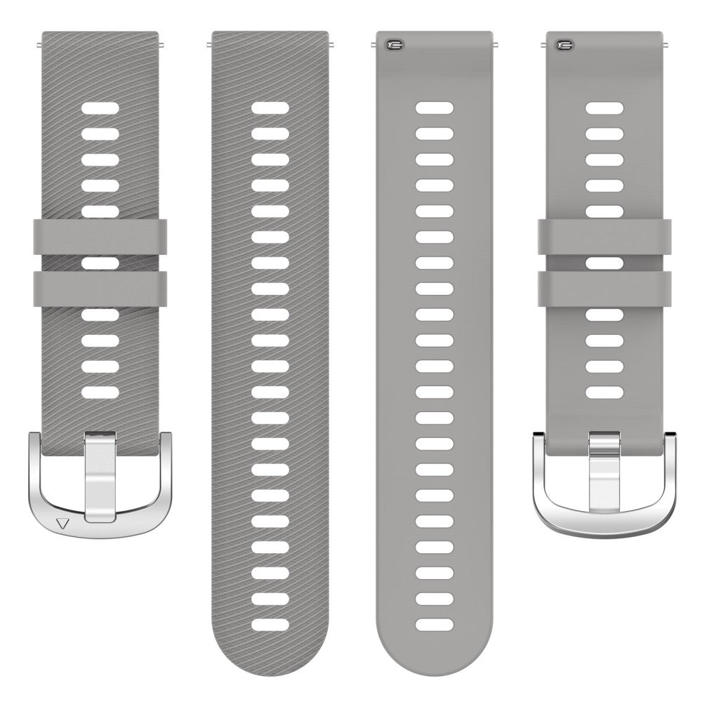 Vildt Skøn Silikone Universal Rem passer til Garmin Smartwatch - Sølv#serie_3
