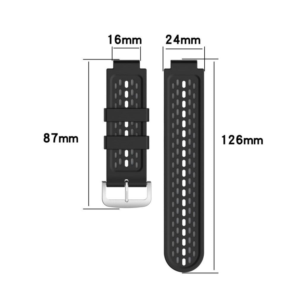 Vildt hårdfør Universal Garmin Silikone Rem - Sort#serie_1