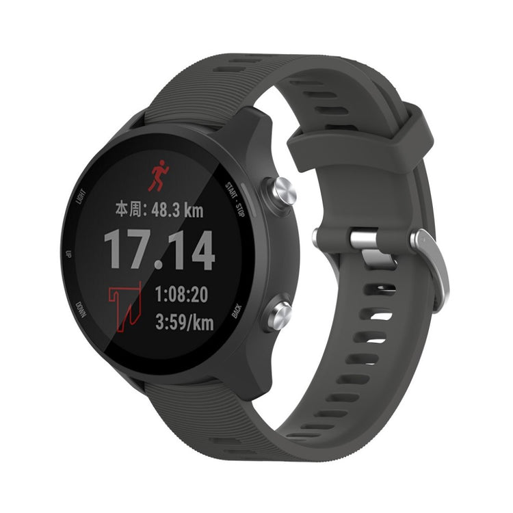 Rigtigt sejt Garmin Forerunner 245 Silikone Rem - Sølv#serie_3