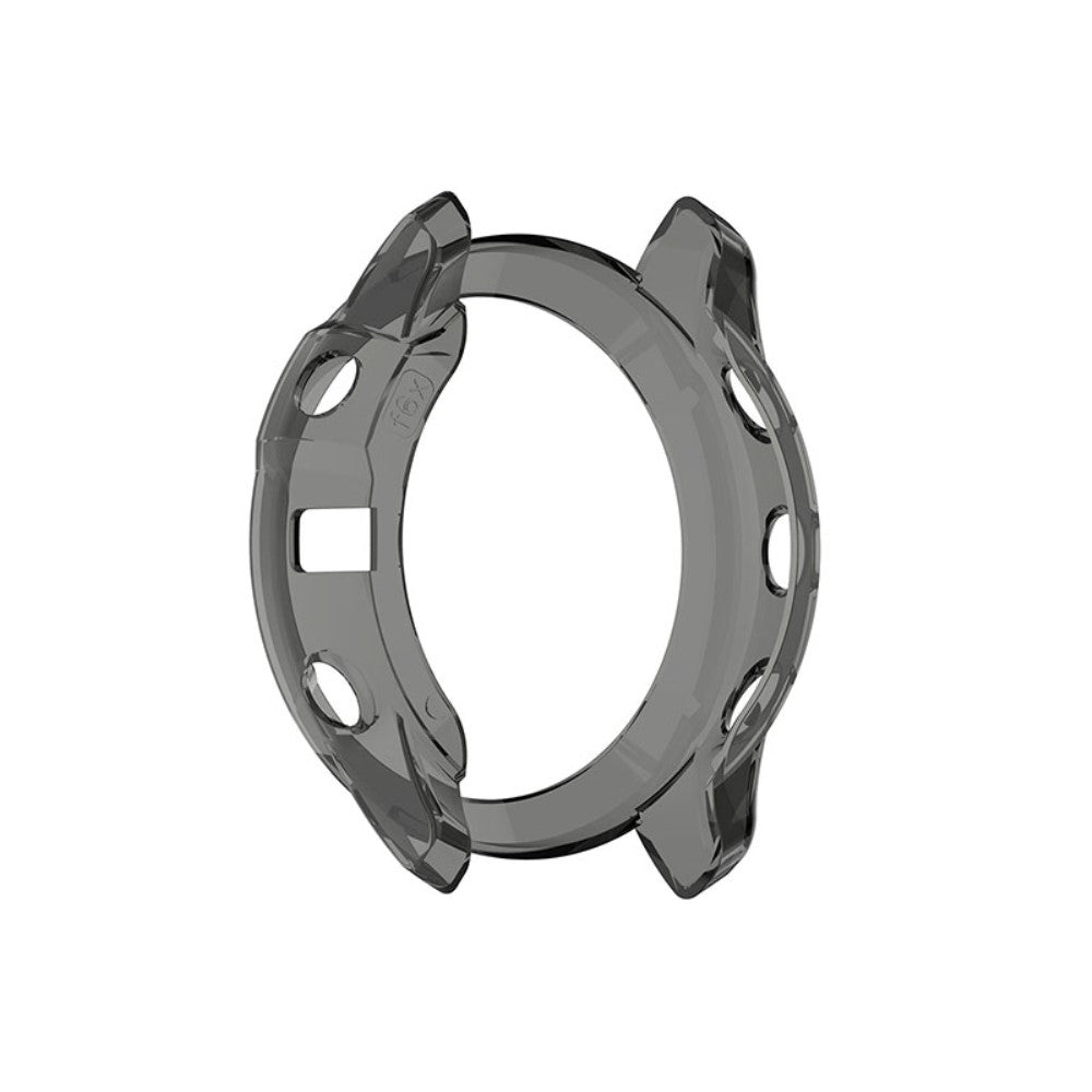 Garmin Fenix 6X / Garmin Fenix 6X Pro Gennemsigtig Silikone Bumper  - Sort#serie_3