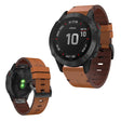 Bracelet en cuir véritable Garmin Fenix 6 d'une élégance remarquable.