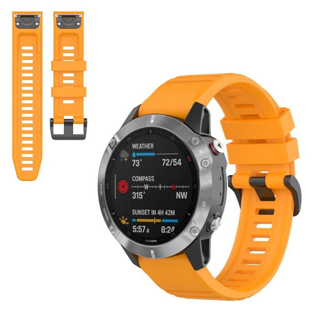 Meget fed Garmin Fenix 6 Silikone Rem - Gul#serie_7