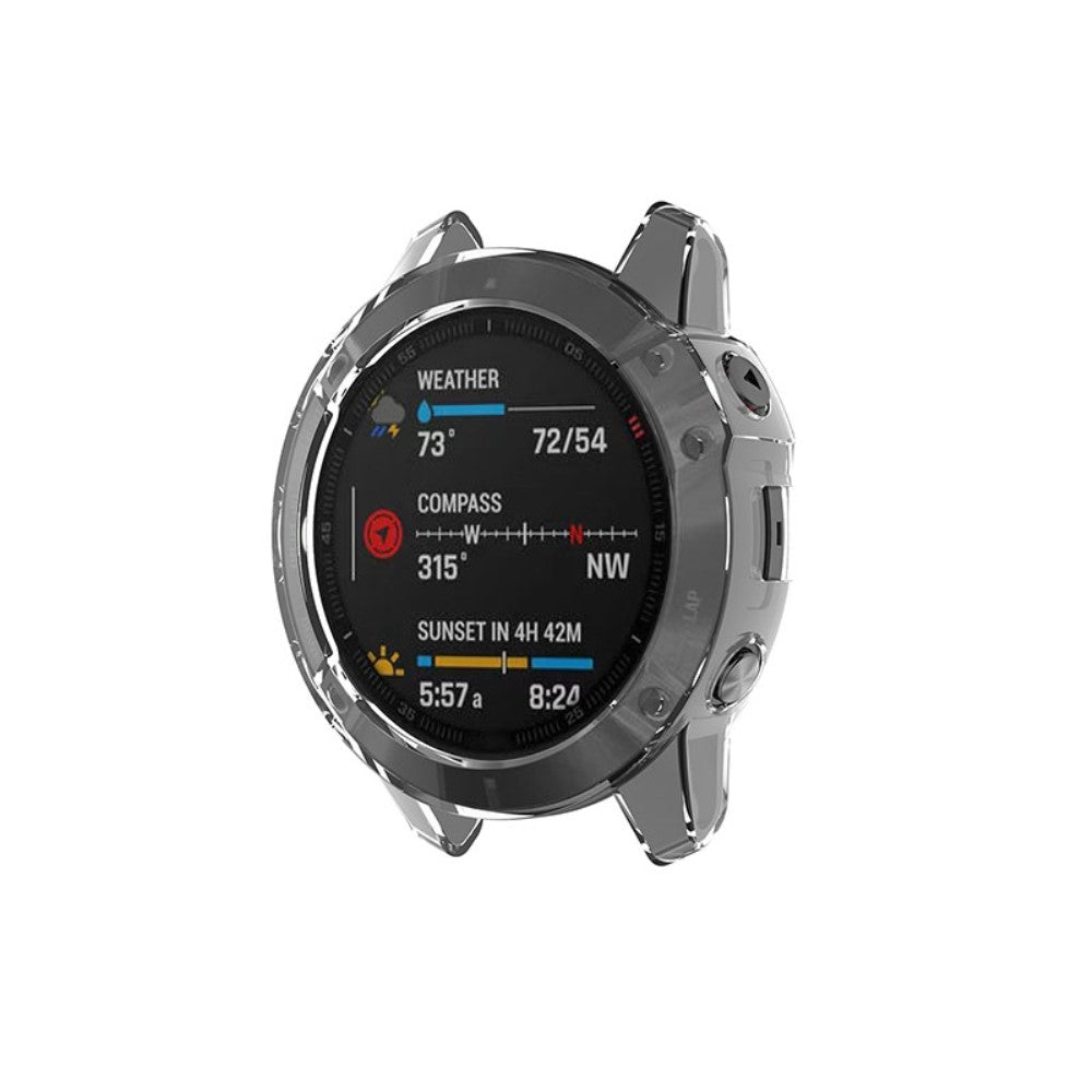 Garmin Fenix 6 / Garmin Fenix 6 Pro Gennemsigtig Silikone Bumper  - Gennemsigtig#serie_5