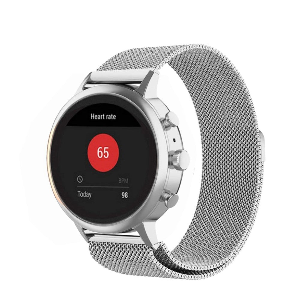 Helt vildt hårdfør Garmin Vivoactive 4S Metal Rem - Sølv#serie_5