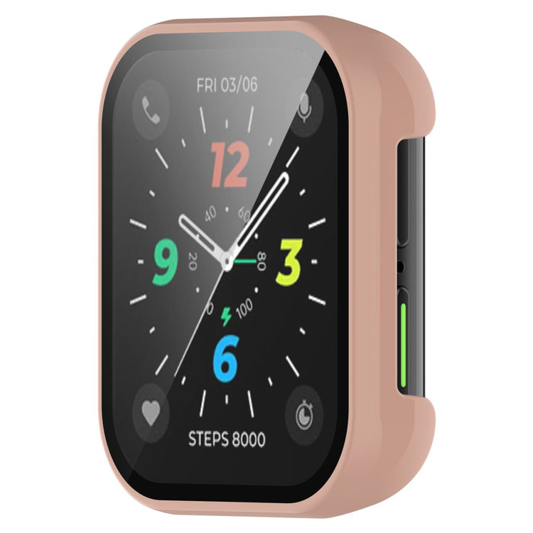 Rigtigt Fed Oppo Watch 2 (46mm) Cover med Skærmbeskytter i Plastik og Hærdet Glas - Pink#serie_6