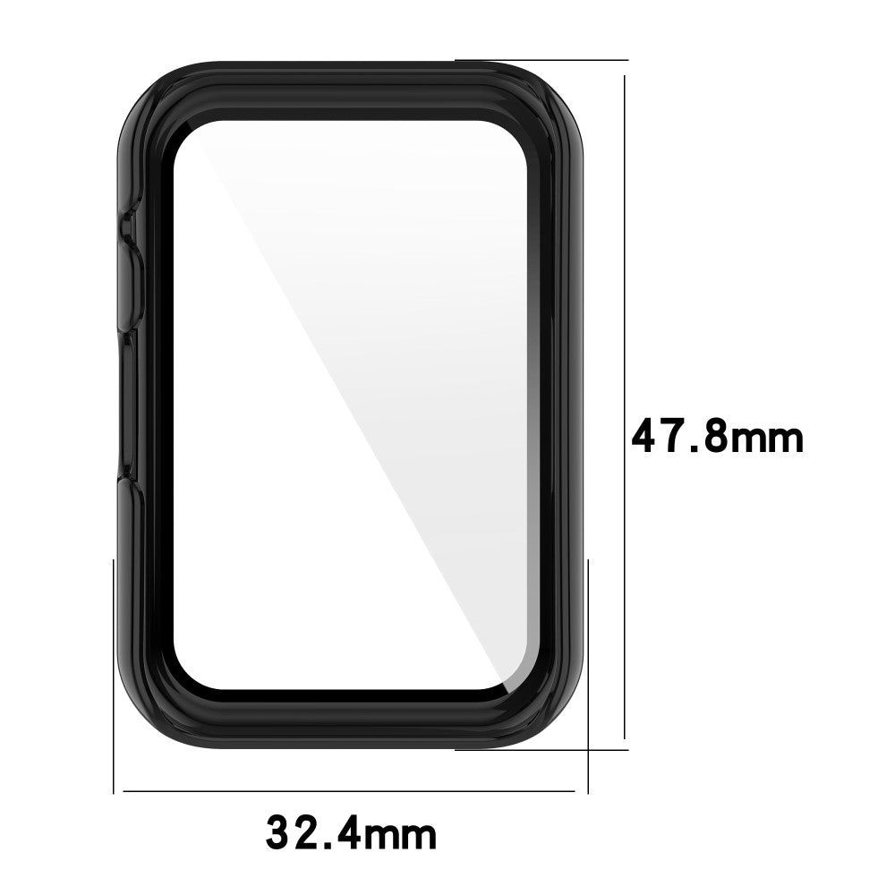 Super Pænt Oppo Watch Free Cover med Skærmbeskytter i Plastik og Hærdet Glas - Grøn#serie_3
