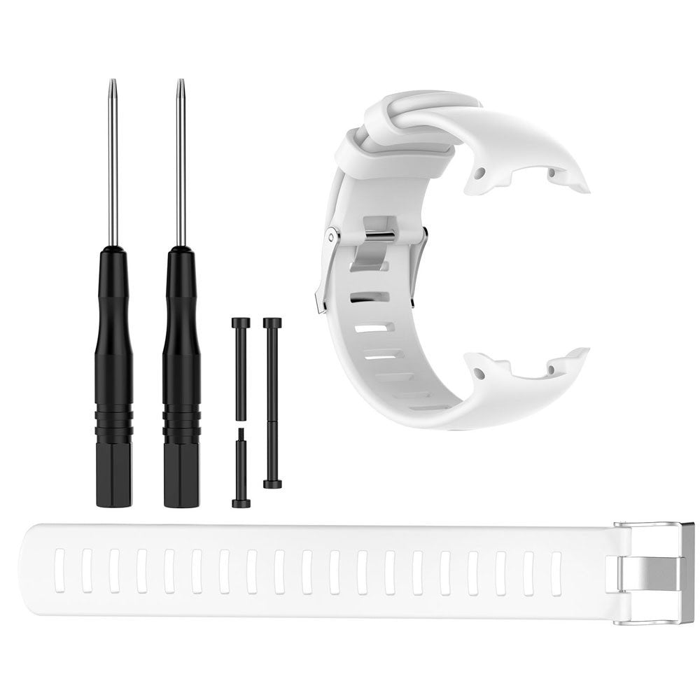 Meget pænt Universal Suunto Silikone Rem - Hvid#serie_1