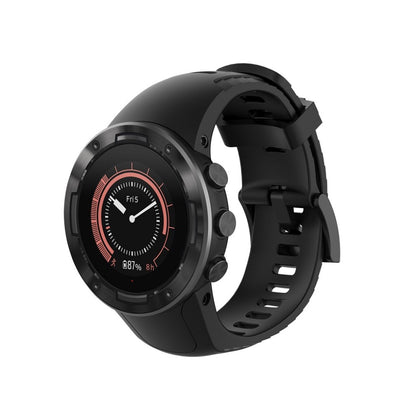 Meget slidstærk Suunto 5 Silikone Rem - Sort#serie_1