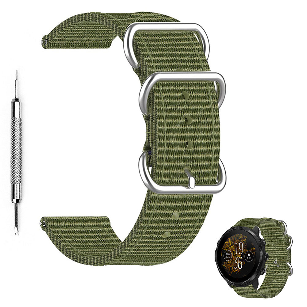 Helt vildt fint Universal Suunto Nylon Rem - Grøn#serie_2