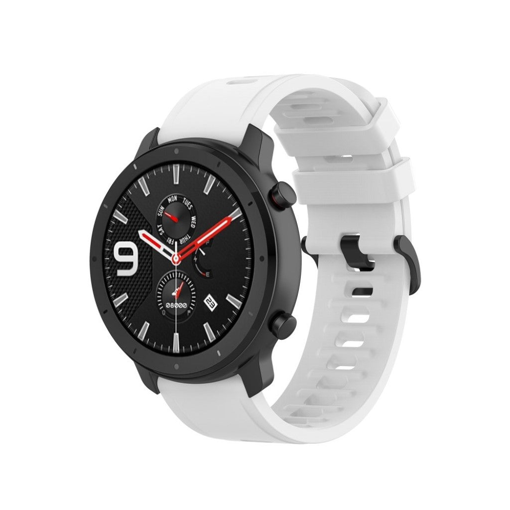 Vildt godt Amazfit GTR 47mm Silikone Rem - Hvid#serie_2