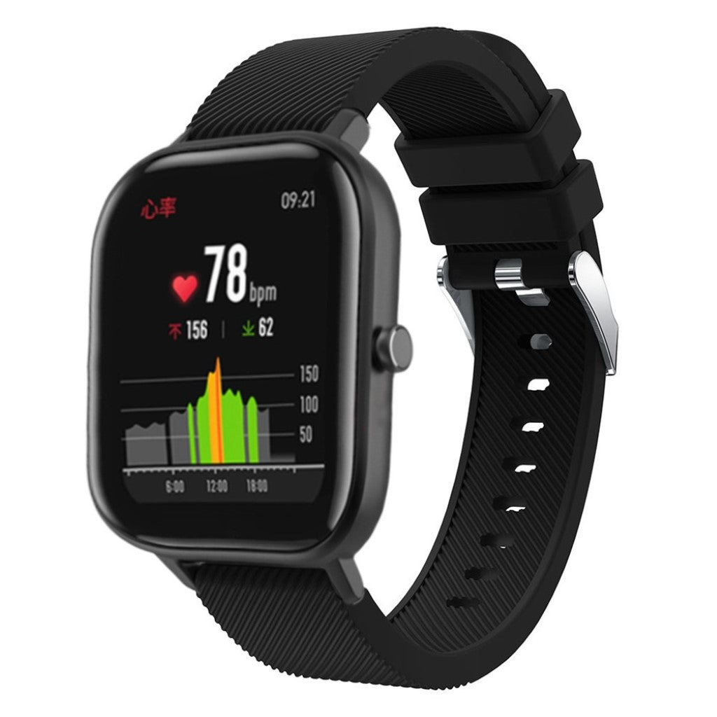 Super cool Amazfit Youth Silikone Rem - Sort#serie_1