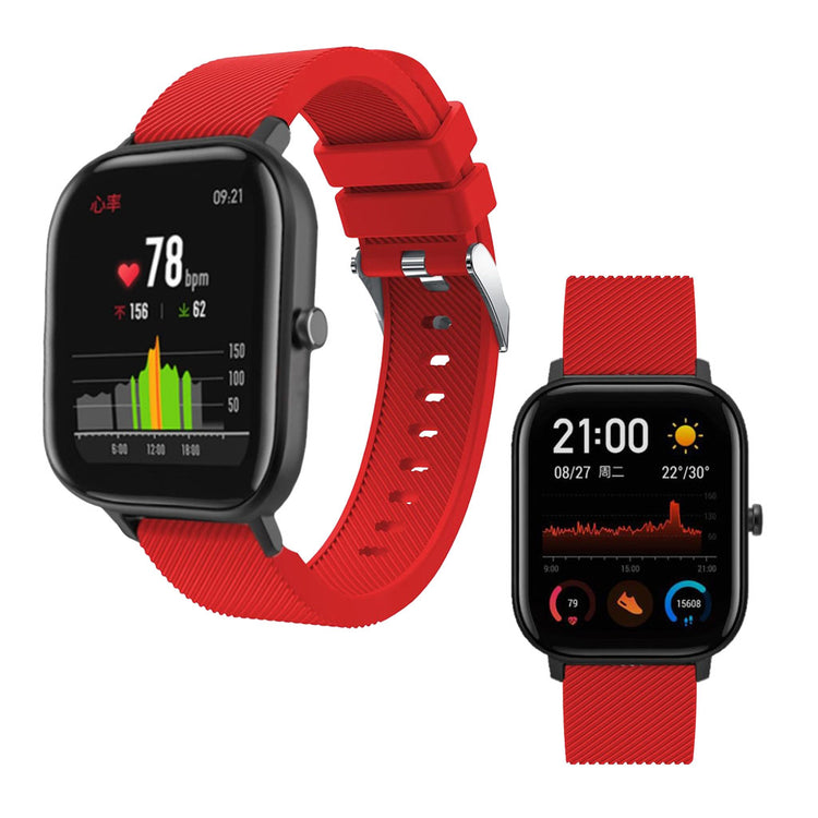 Super cool Amazfit Youth Silikone Rem - Rød#serie_3