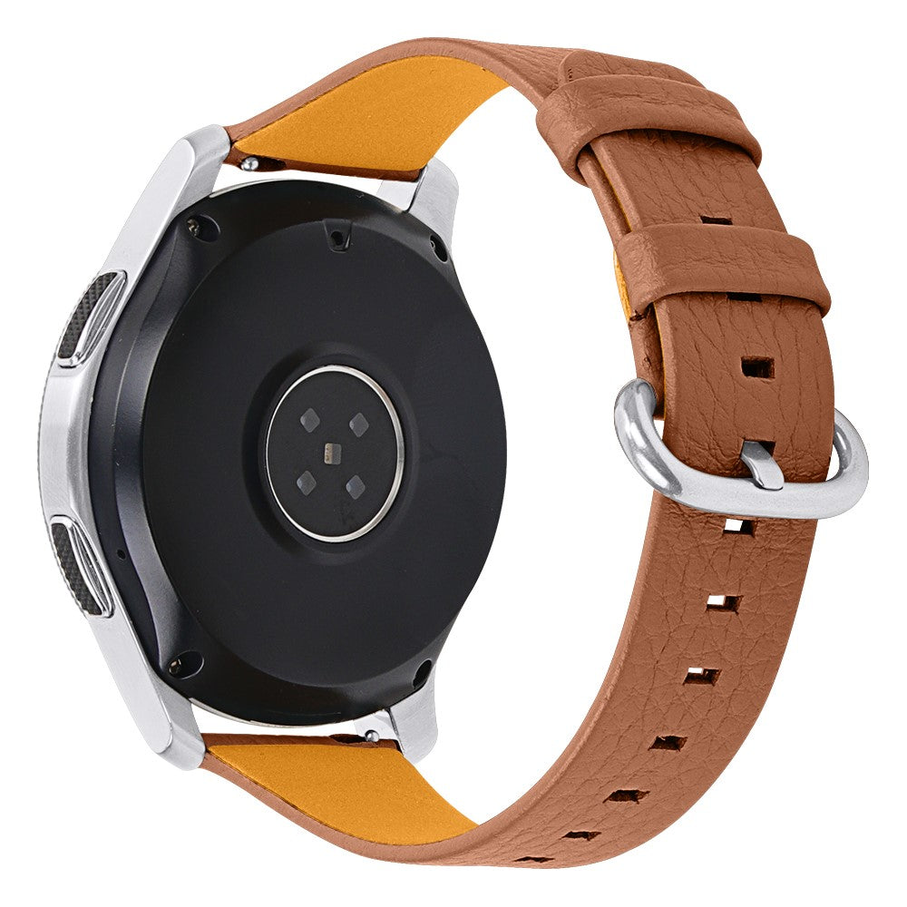 Rigtigt flot Amazfit GTR 47mm / Amazfit Pace Ægte læder Rem - Brun#serie_3