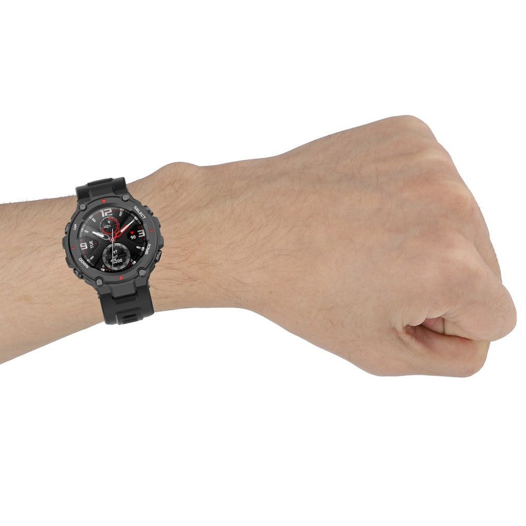 Meget komfortabel Amazfit T-Rex Silikone Rem - Sort#serie_1