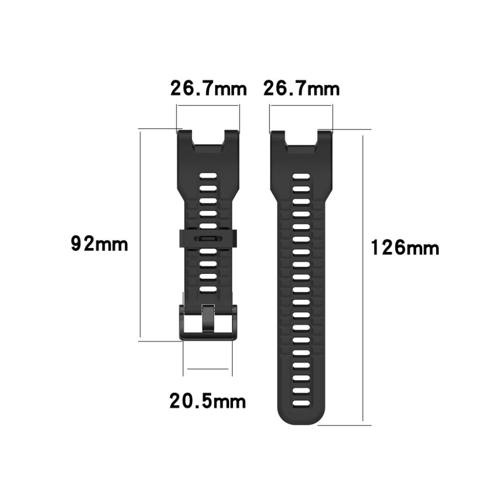 Meget komfortabel Amazfit T-Rex Silikone Rem - Sort#serie_1