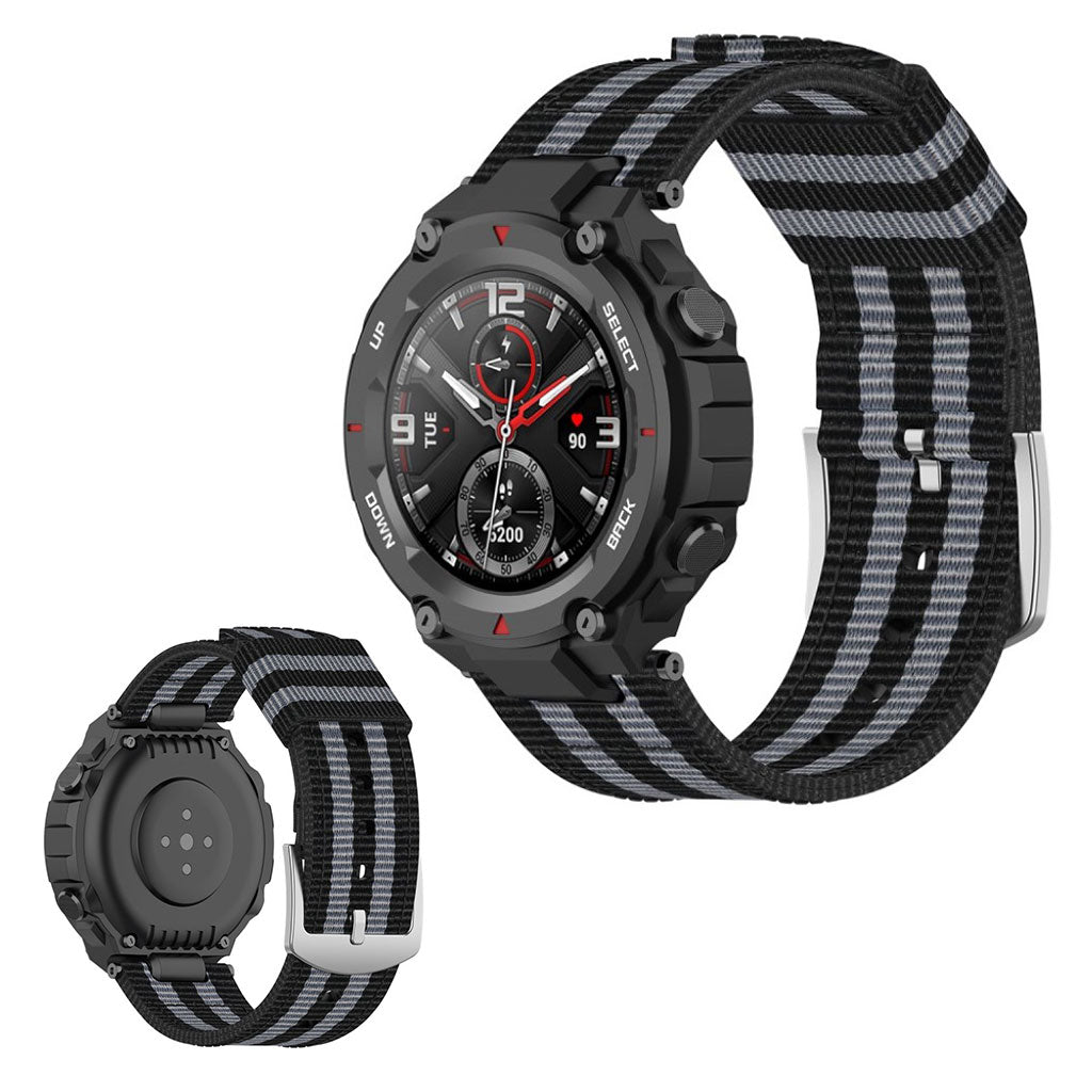 Kønt Amazfit T-Rex Nylon Rem - Sort#serie_3