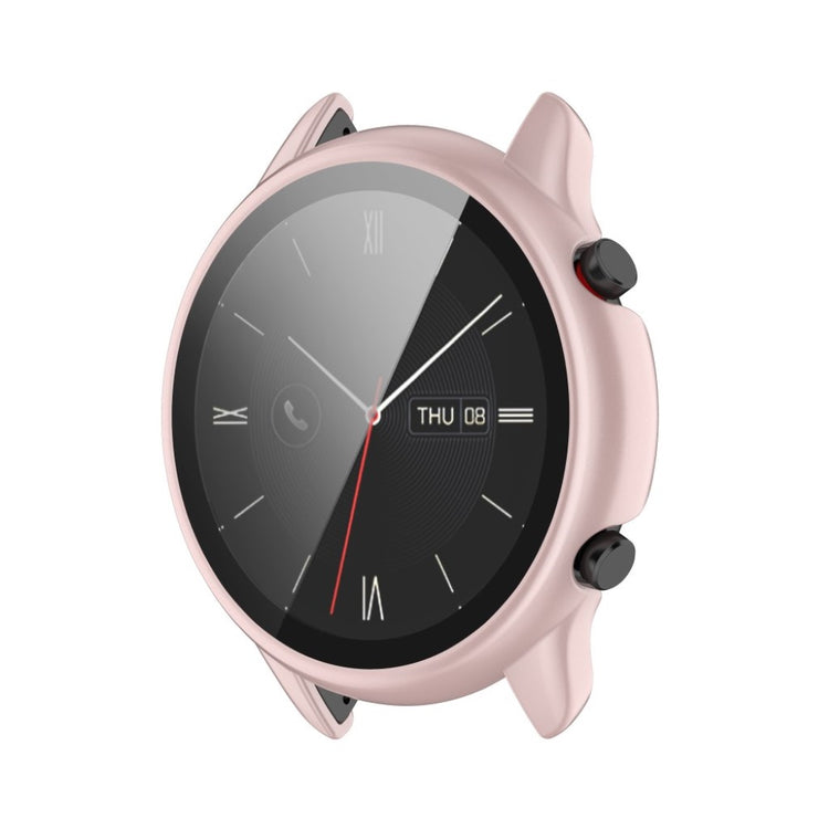 Vildt Fint Universal Amazfit Cover med Skærmbeskytter i Plastik og Hærdet Glas - Pink#serie_2