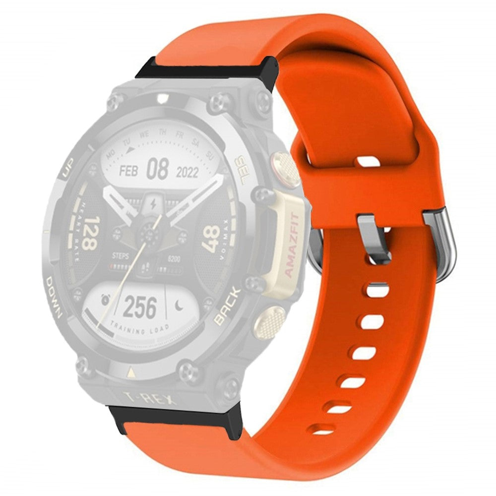 Rigtigt hårdfør Amazfit T-Rex 2 Silikone Urrem - Orange#serie_4
