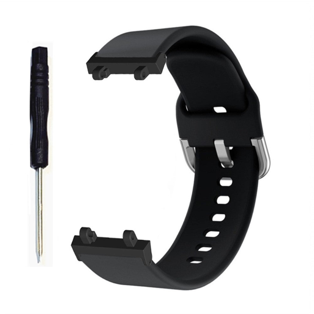 Rigtigt slidstærk Amazfit T-Rex 2 Silikone Rem - Sort#serie_4