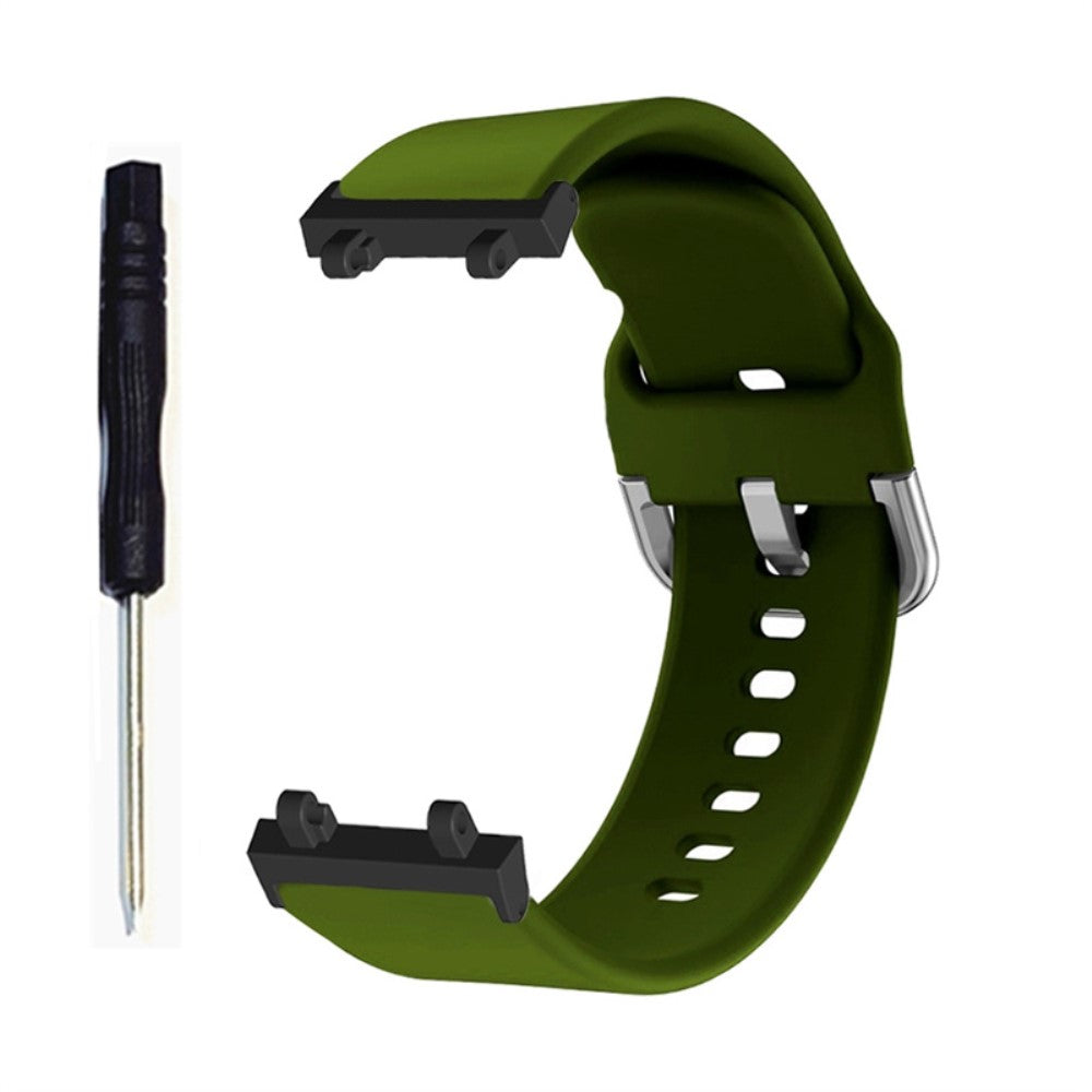 Rigtigt slidstærk Amazfit T-Rex 2 Silikone Rem - Grøn#serie_8