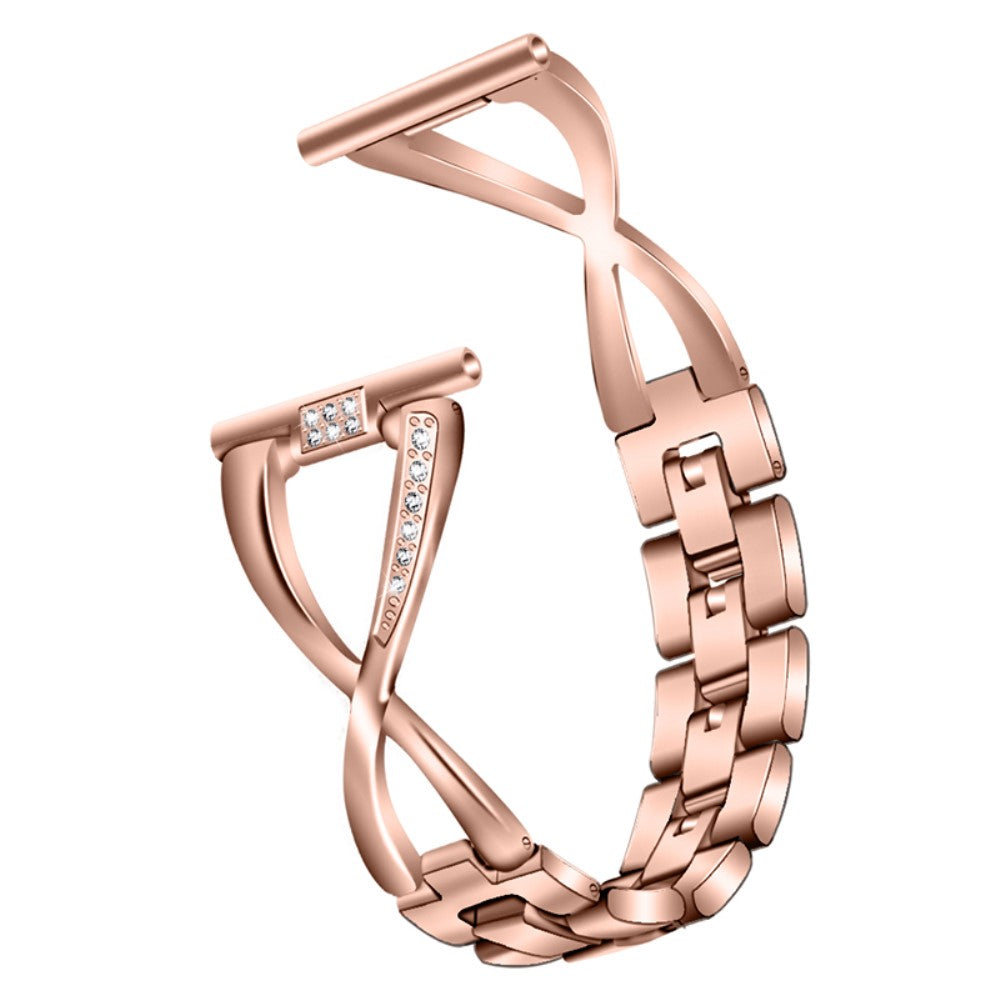 Meget hårdfør Universal Fossil Metal og Rhinsten Rem - Pink#serie_4