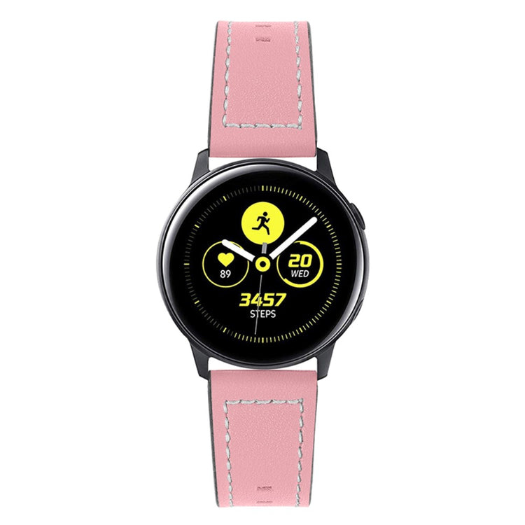 Superflot TicWatch GTX / Ticwatch Pro Ægte læder Rem - Pink#serie_3