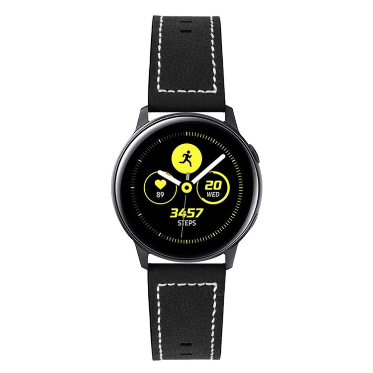 Superflot TicWatch GTX / Ticwatch Pro Ægte læder Rem - Sort#serie_4