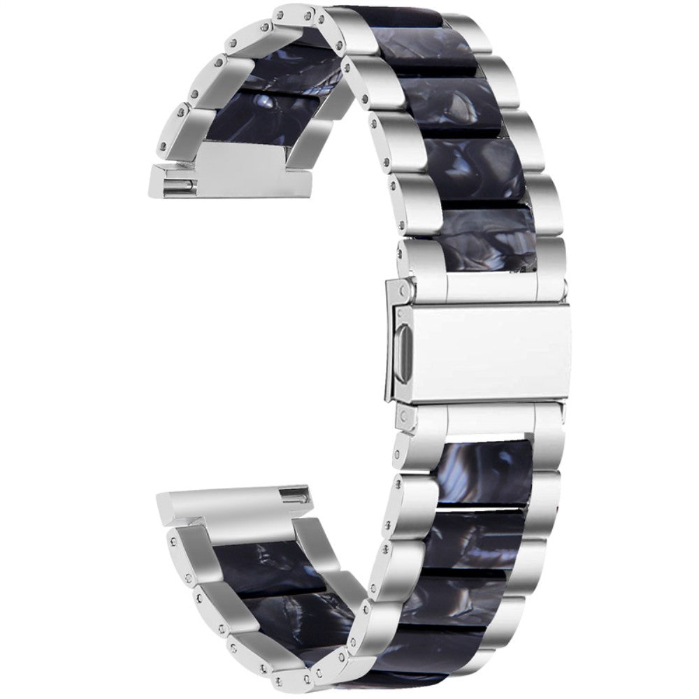 Yndigt Pebble 2 \ 2 SE / Pebble Time Round Large Metal Rem - Sort#serie_3
