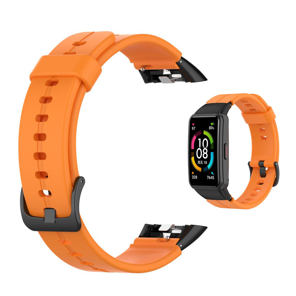 Klassisk Honor Band 6 Silikone Rem - Orange#serie_9